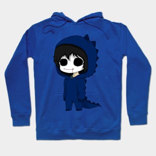 bloody painter dinosaur chibi Hoodie